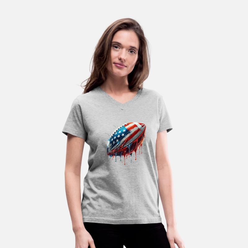 Dripping American Flag Football sports patriotism