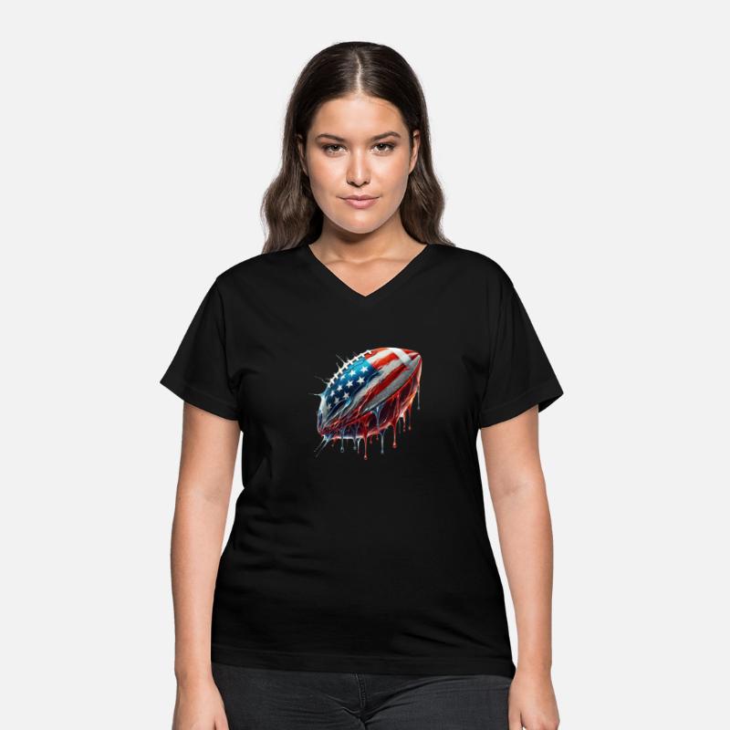 Dripping American Flag Football sports patriotism