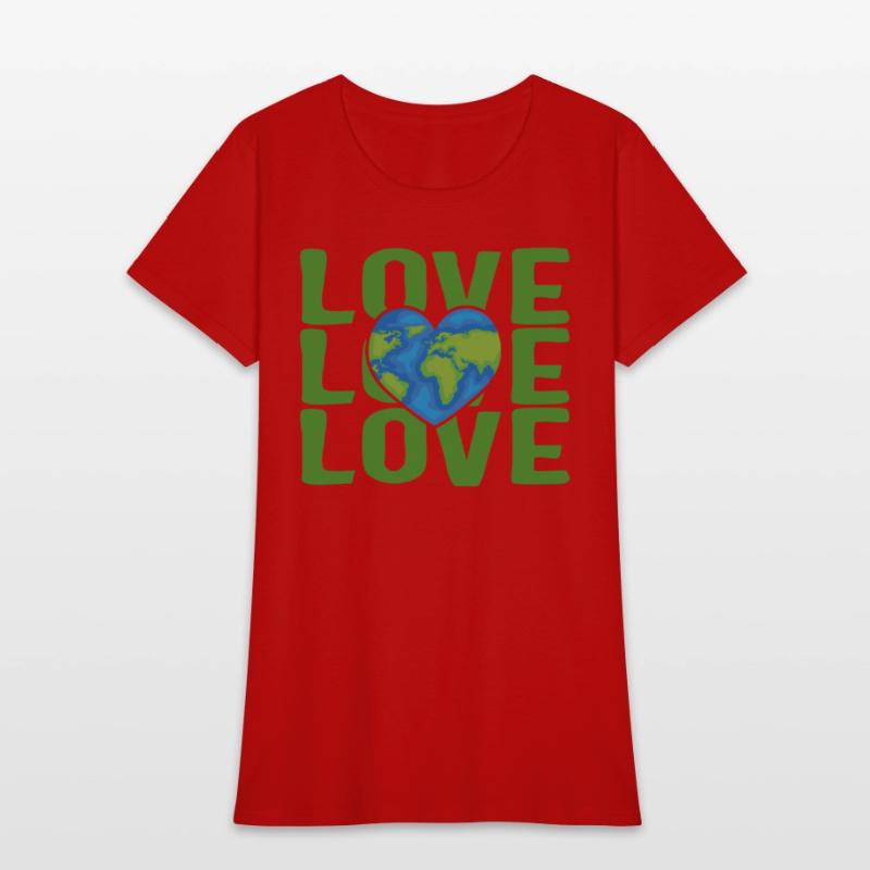 Earth Shirt, Love Earth Heart Tee, Gift For Earth