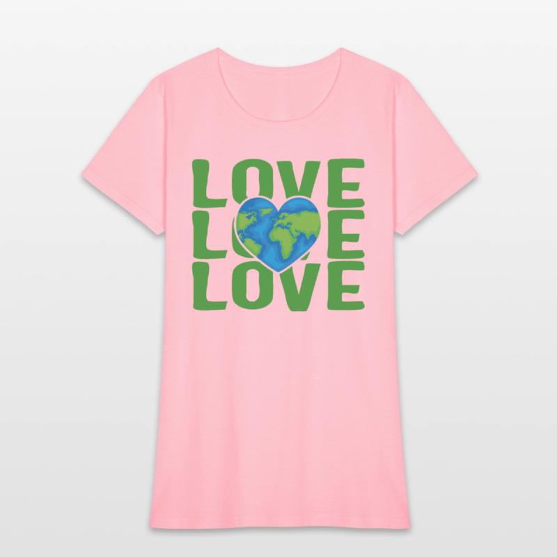 Earth Shirt, Love Earth Heart Tee, Gift For Earth