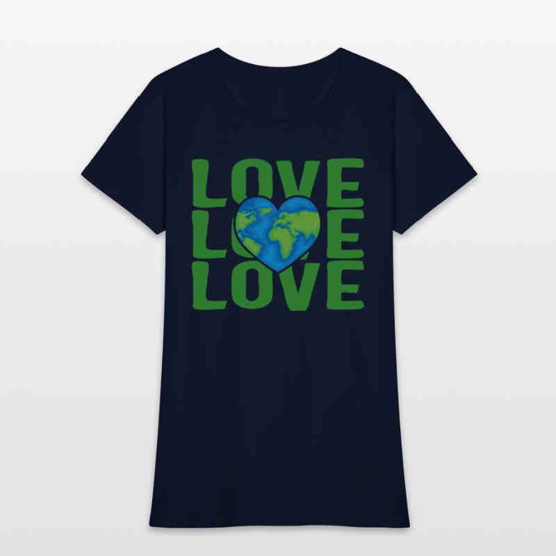 Earth Shirt, Love Earth Heart Tee, Gift For Earth