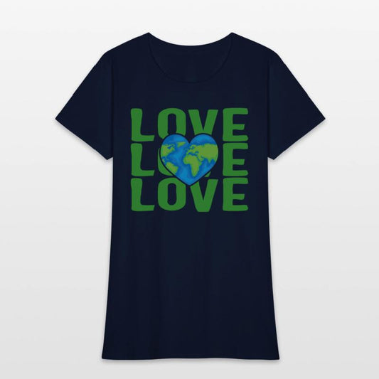 Earth Shirt, Love Earth Heart Tee, Gift For Earth