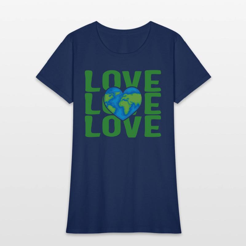 Earth Shirt, Love Earth Heart Tee, Gift For Earth