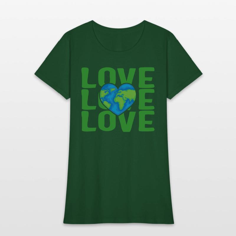 Earth Shirt, Love Earth Heart Tee, Gift For Earth