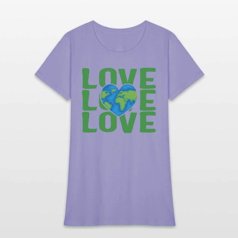 Earth Shirt, Love Earth Heart Tee, Gift For Earth