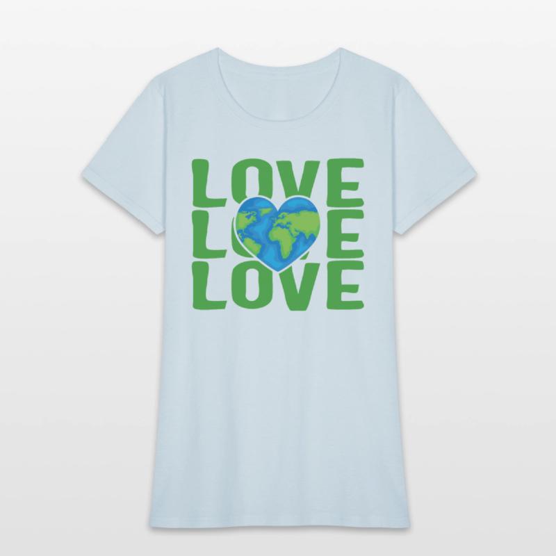 Earth Shirt, Love Earth Heart Tee, Gift For Earth