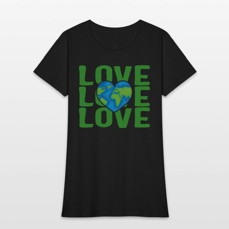 Earth Shirt, Love Earth Heart Tee, Gift For Earth