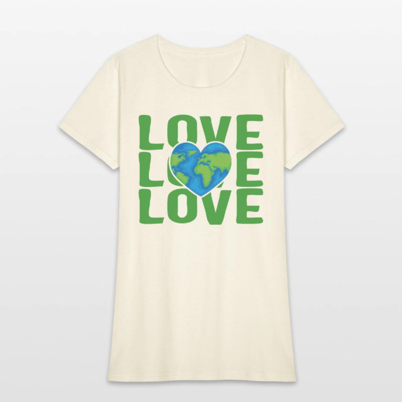 Earth Shirt, Love Earth Heart Tee, Gift For Earth