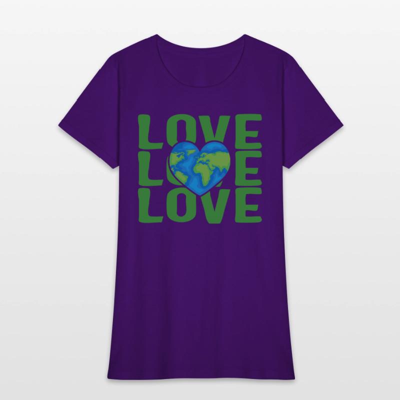 Earth Shirt, Love Earth Heart Tee, Gift For Earth