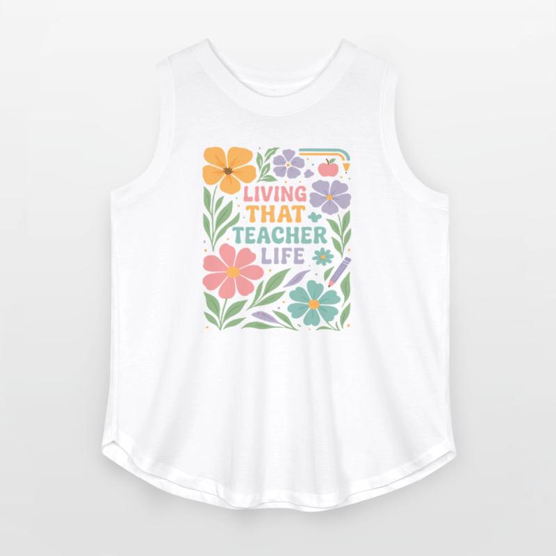 Floral Teacher Life Illustration