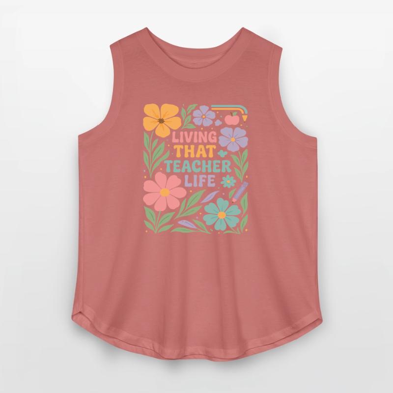 Floral Teacher Life Illustration