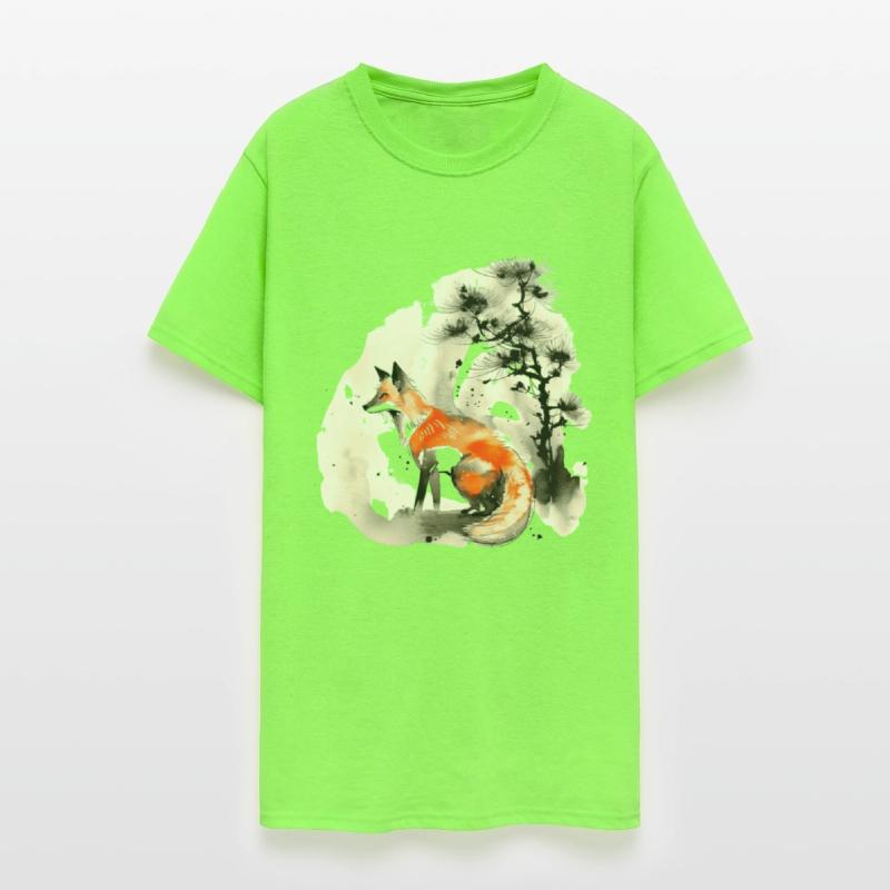 Fox Painting Kitsune Japanese art Sumie