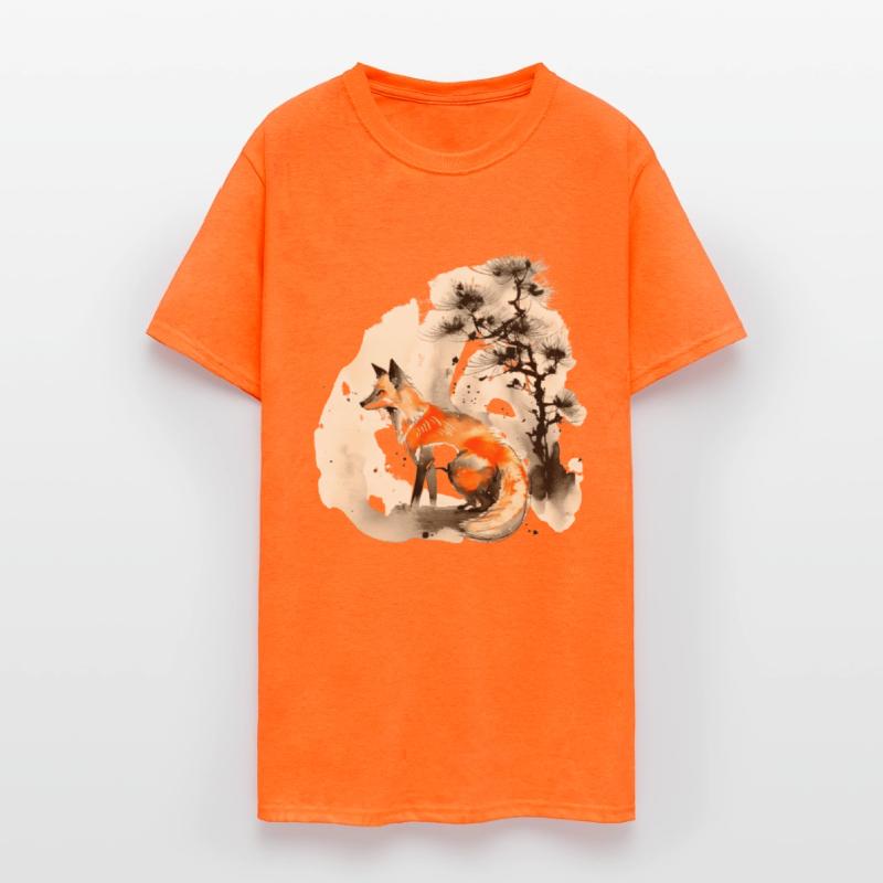 Fox Painting Kitsune Japanese art Sumie