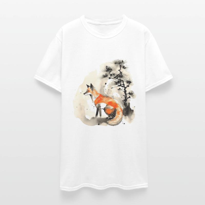 Fox Painting Kitsune Japanese art Sumie