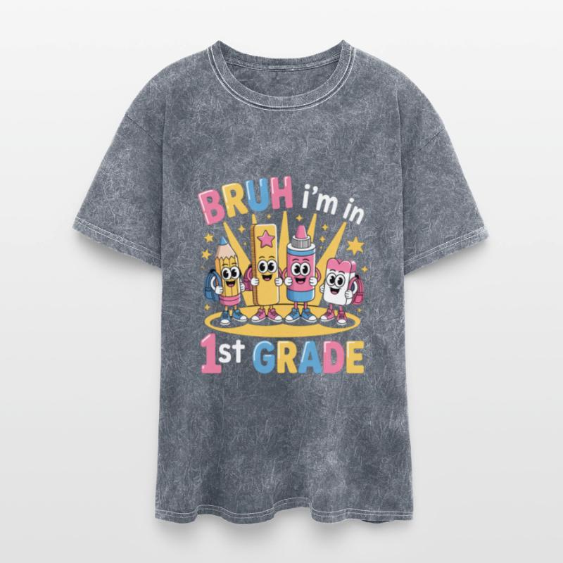 Funny Back To School Design Bruh I'm In 1st Grade