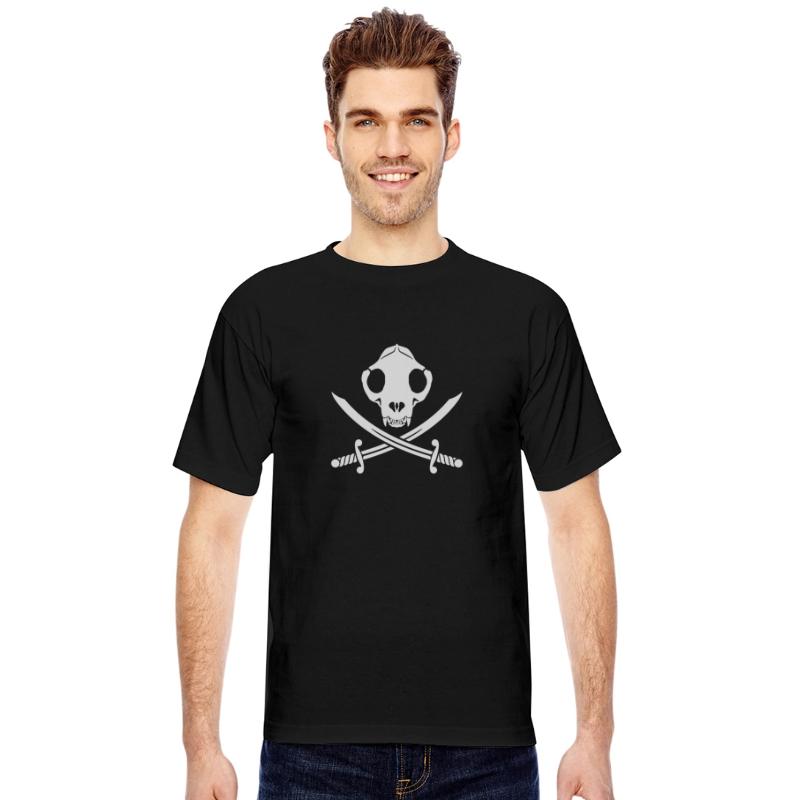 Funny Black White Jolly Kitty Pirate Skull Bones