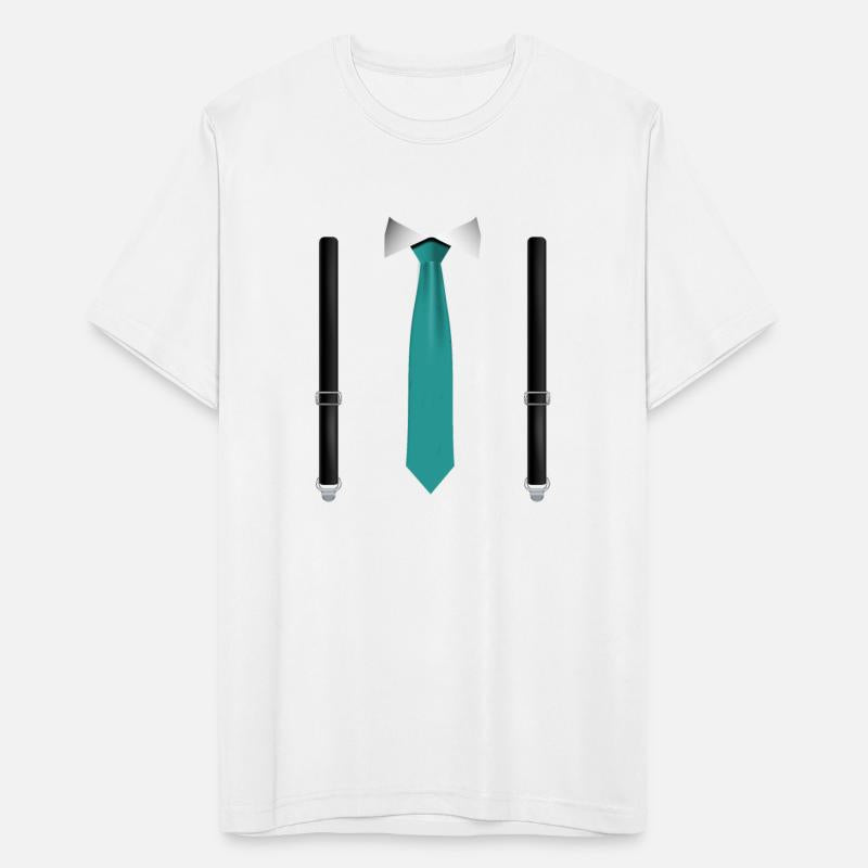 Funny Green Tie with Black Suspenders Perfect