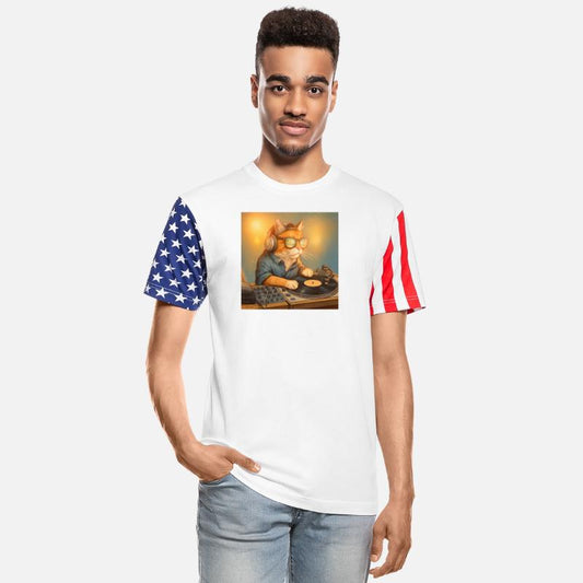 Funny Vintage Cat DJ Tropical Beach Gift