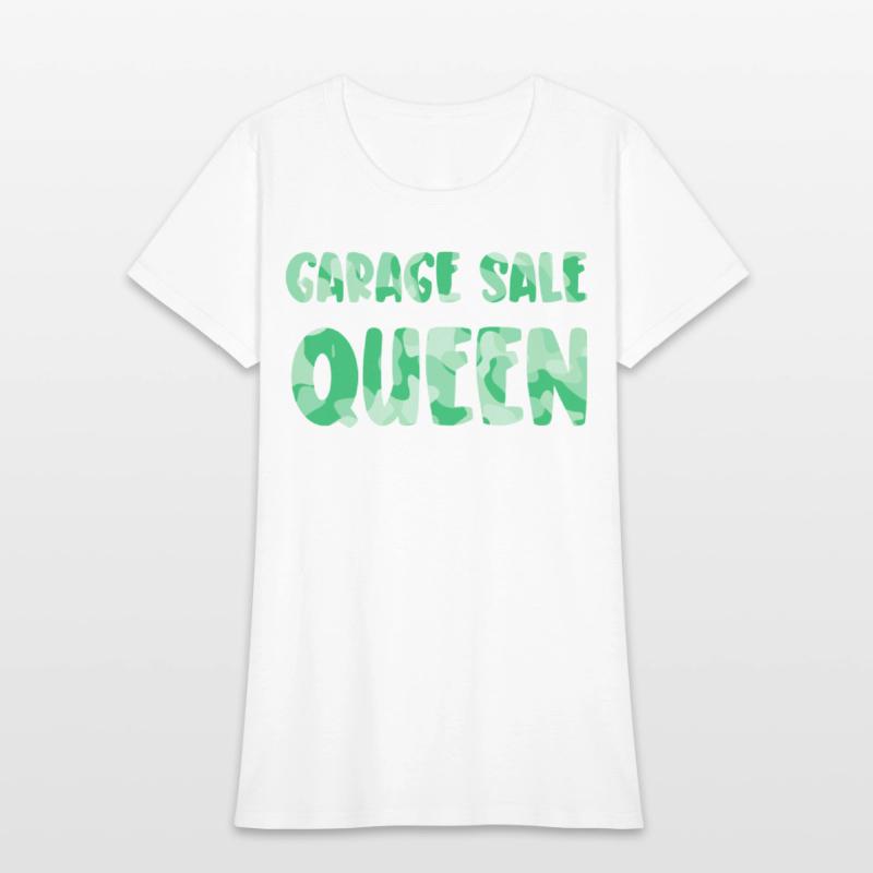 Garage Sale Queen green camo