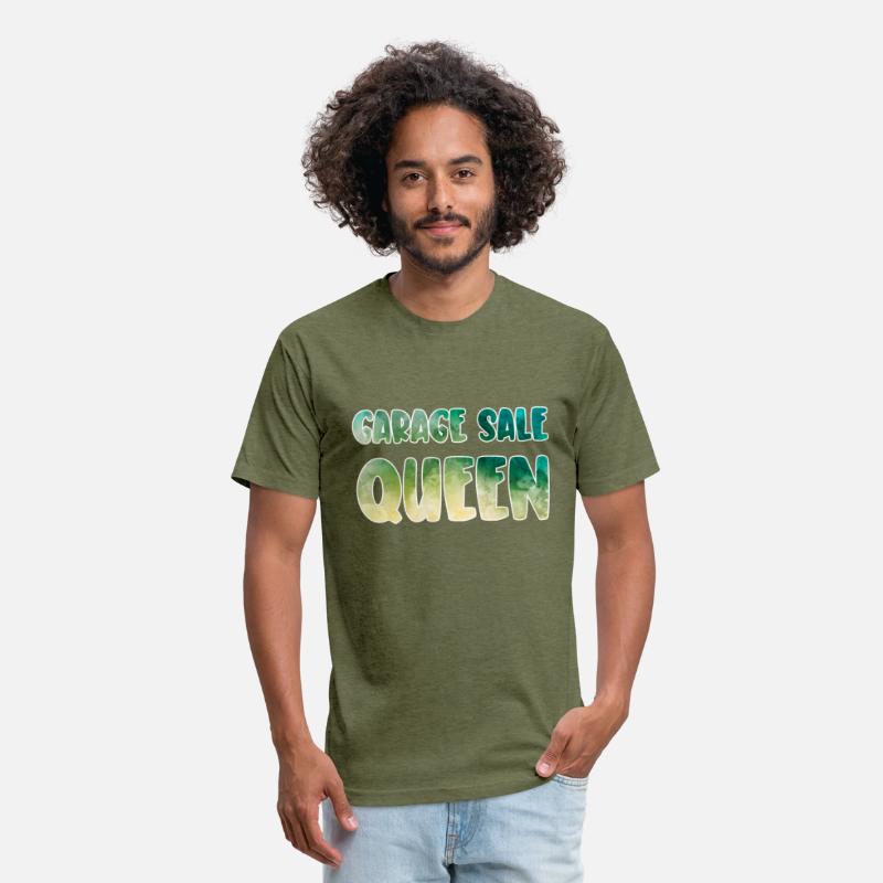 Garage Sale Queen green yellow watercolor