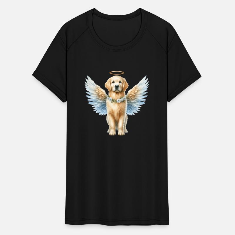 Golden Retriever Dog Angel with Wings and Halo