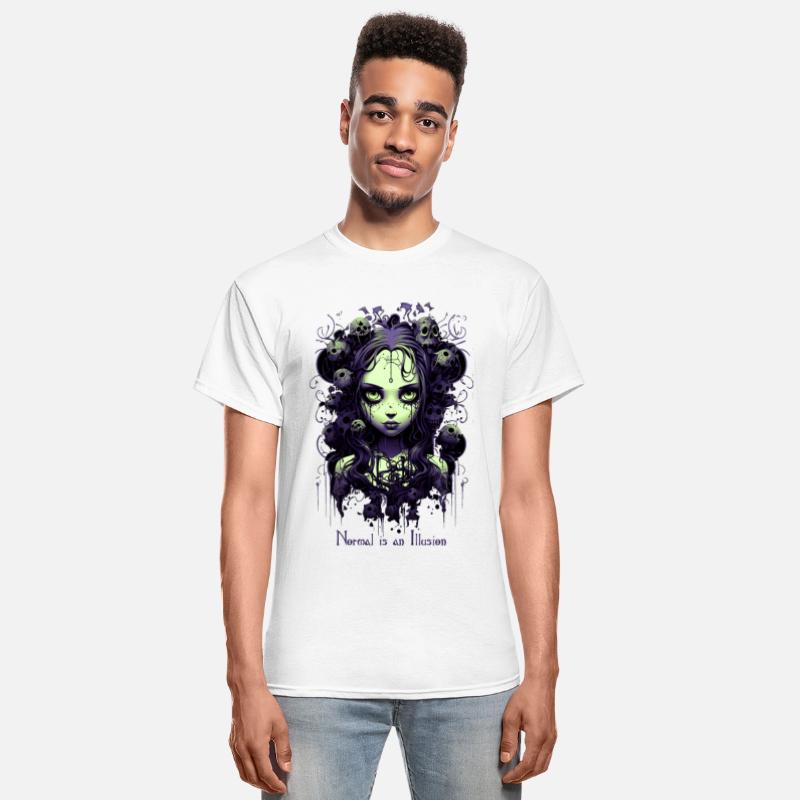 Gothic Girl Saying Normal is an Illusion