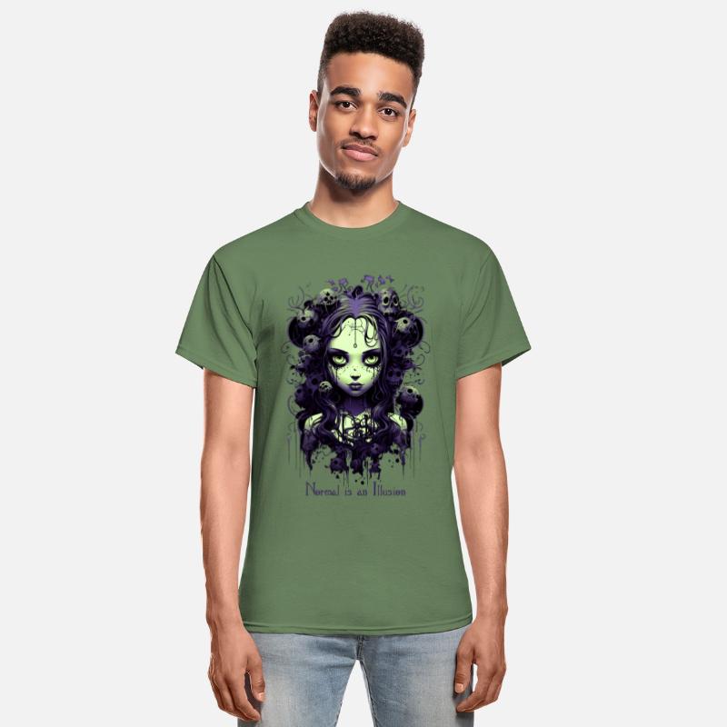 Gothic Girl Saying Normal is an Illusion