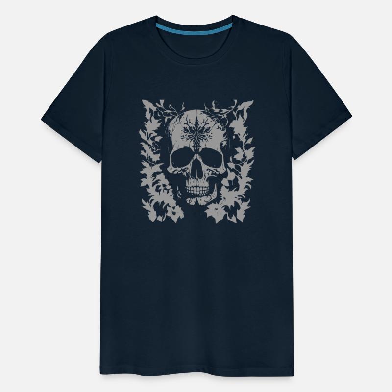 gothic skull in organic ornaments