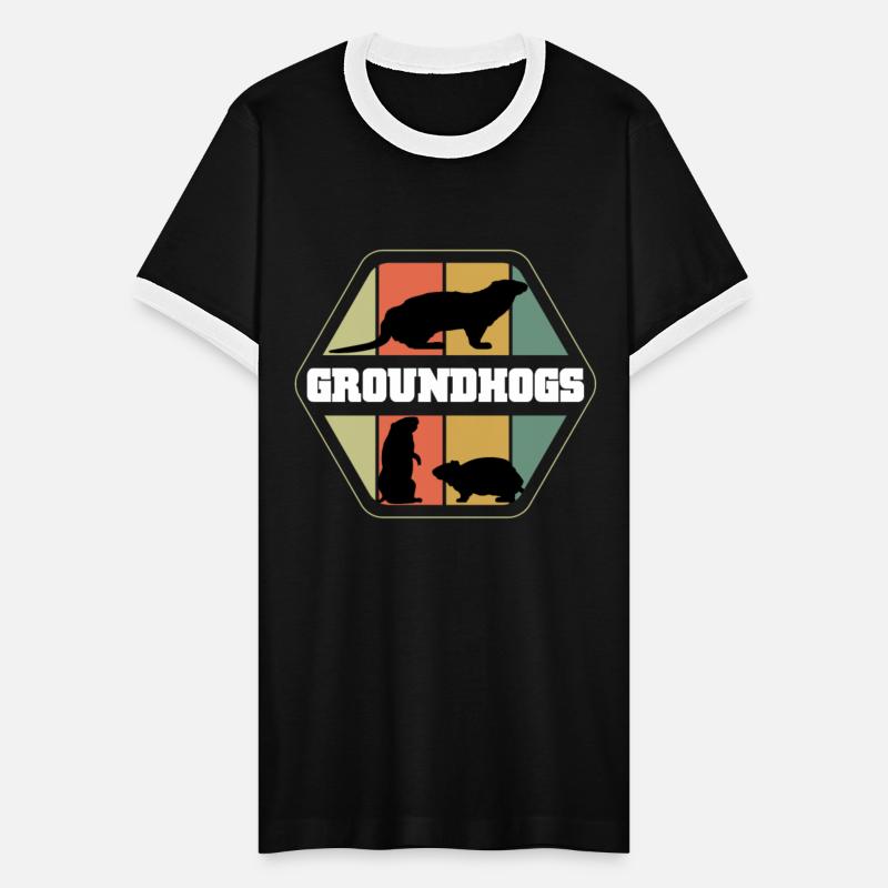 Groundhogs Silhouette Retro Vintage Groundhog Day