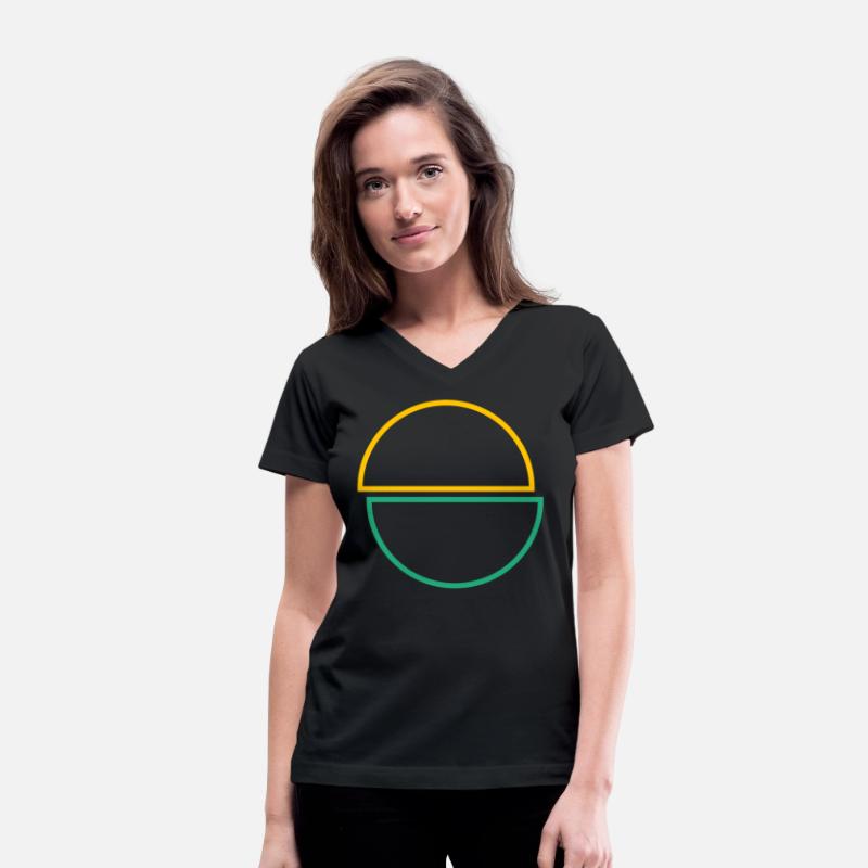 Half Circles Yellow And Green Design