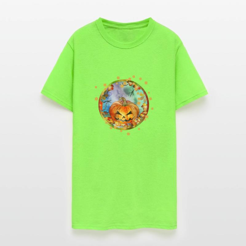 Halloween pumpkin in an autumnal atmosphere& Stars