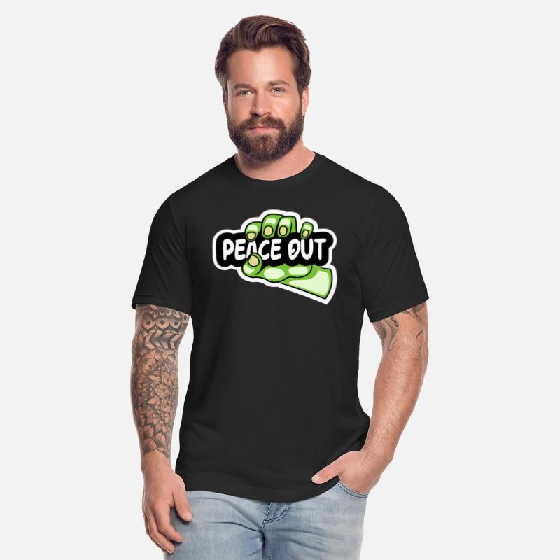 hand holding peace out sign