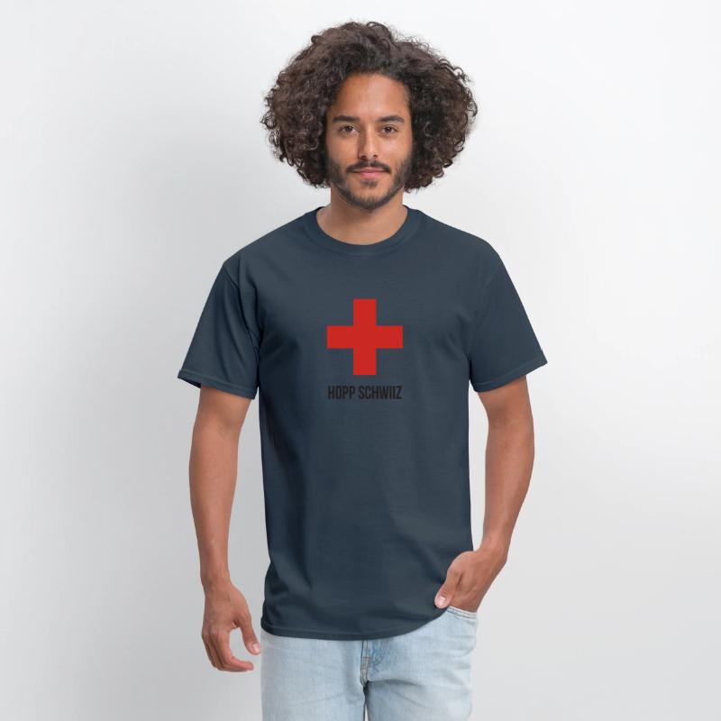 Hopp Schwiiz Swiss Cross funny tshirt
