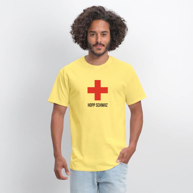 Hopp Schwiiz Swiss Cross funny tshirt
