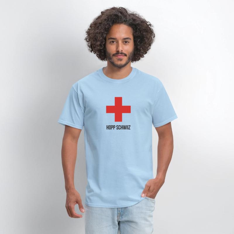 Hopp Schwiiz Swiss Cross funny tshirt
