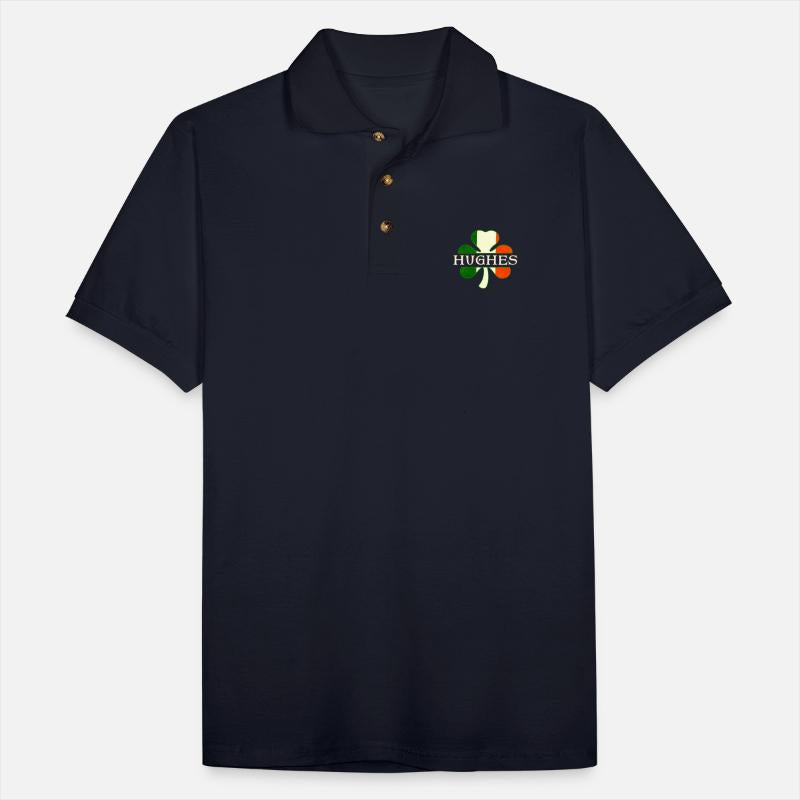 Hughes Irish Surname Ireland Flag Shamrock