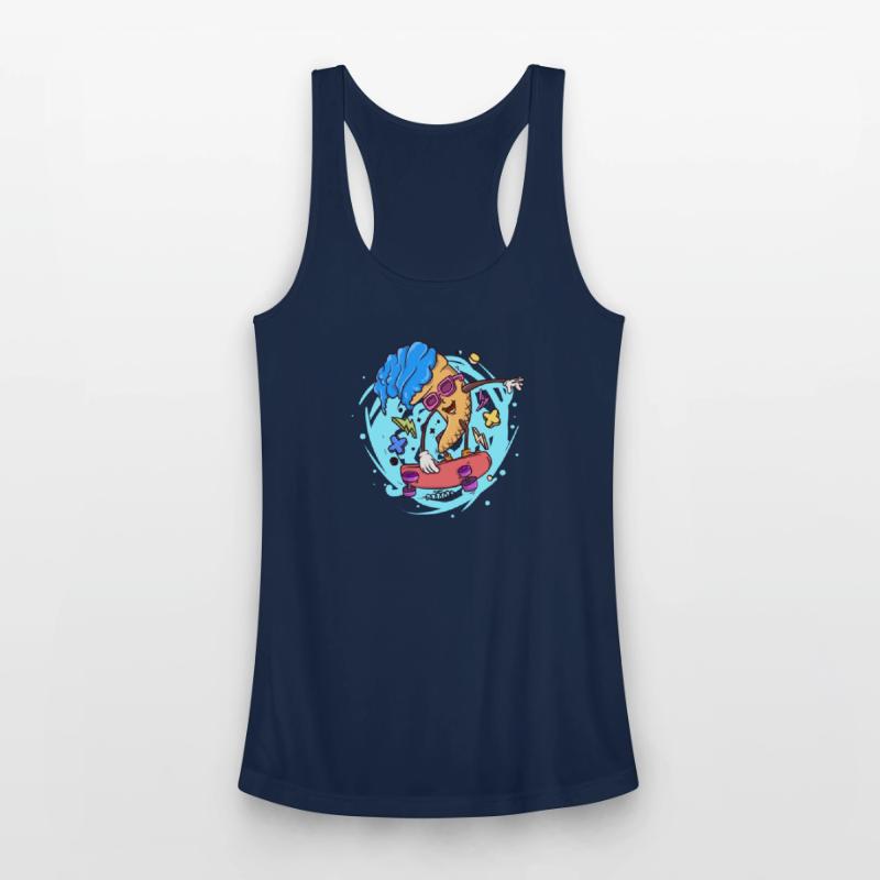 ice skater ice cream skate boarder cartoon style