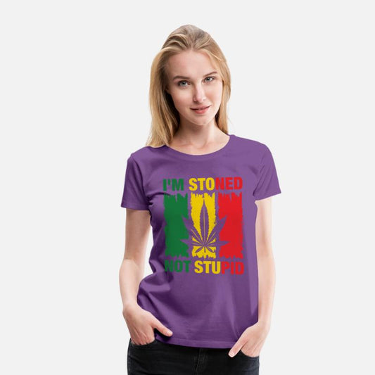 I'm Stoned Not Stupid Marijuana Funny weed T-Shirt