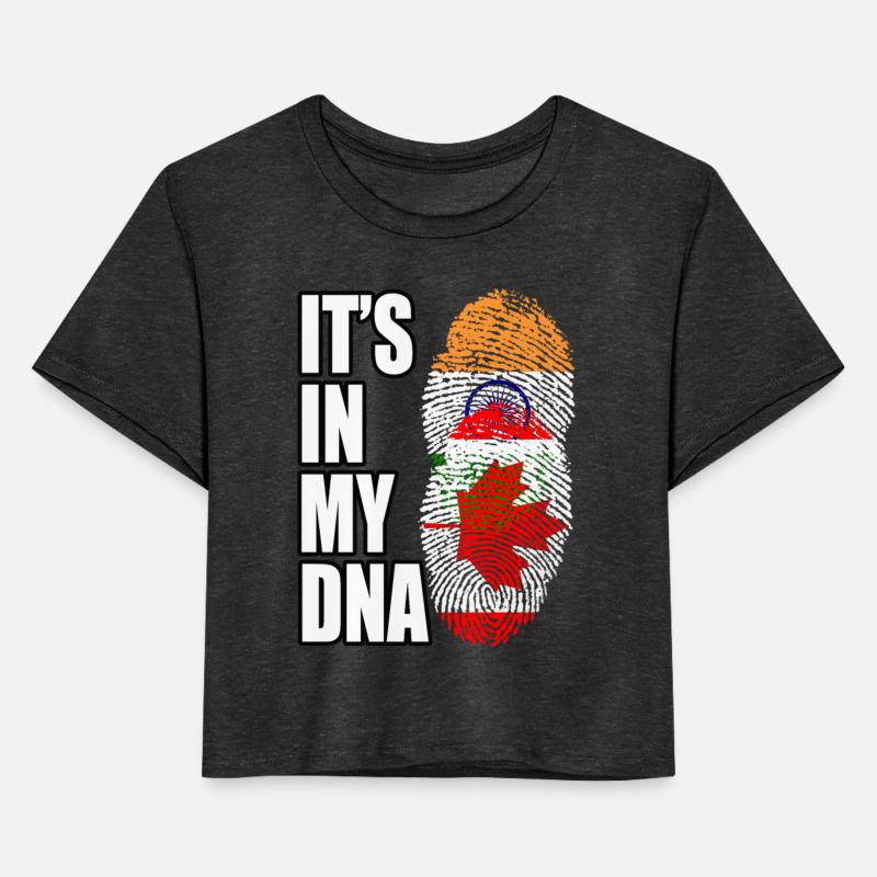 Indian And Canadian Mix Heritage DNA Flag