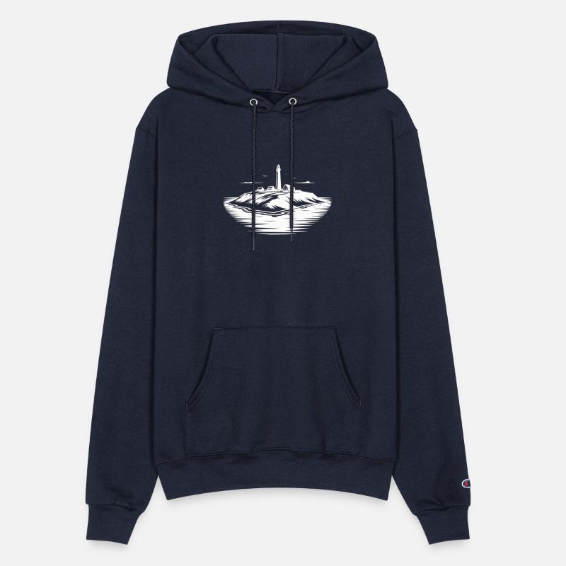 Island With Lighthouse On The Coast