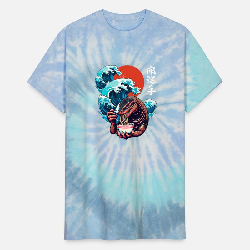 Japanese Wave Sunset Art Noodle Foodie Monitor