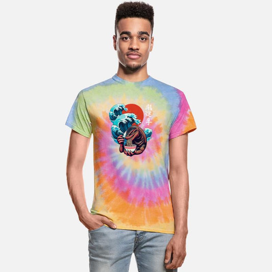 Japanese Wave Sunset Art Noodle Foodie Monitor