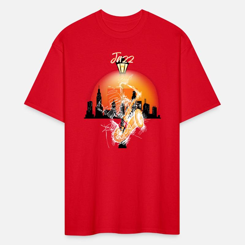 Jazz Saxophonist City Night