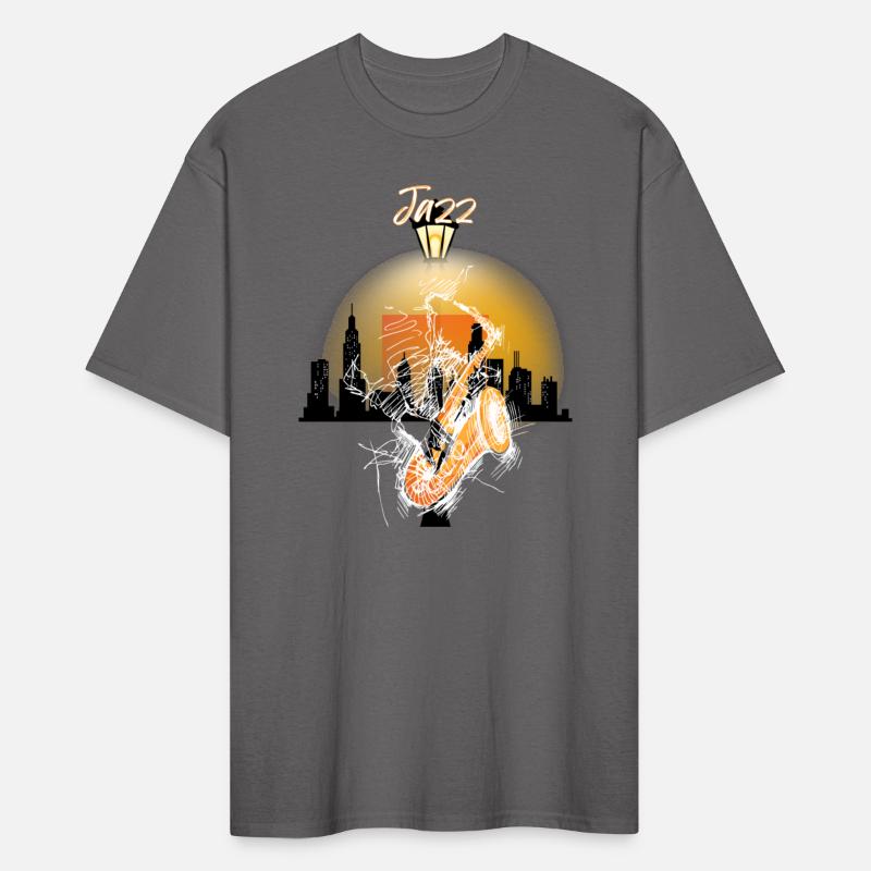 Jazz Saxophonist City Night