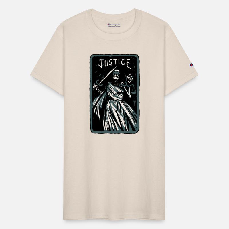 Justice Skeleton Skull Tarot Card