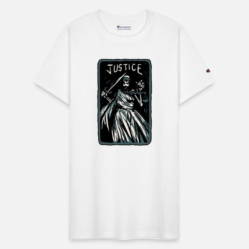 Justice Skeleton Skull Tarot Card