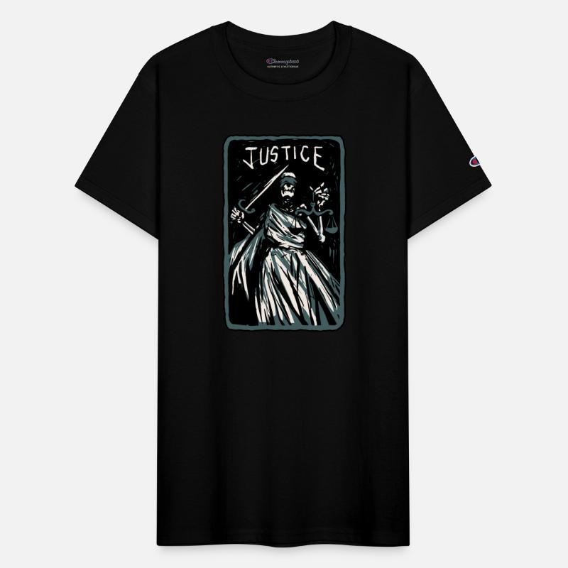 Justice Skeleton Skull Tarot Card