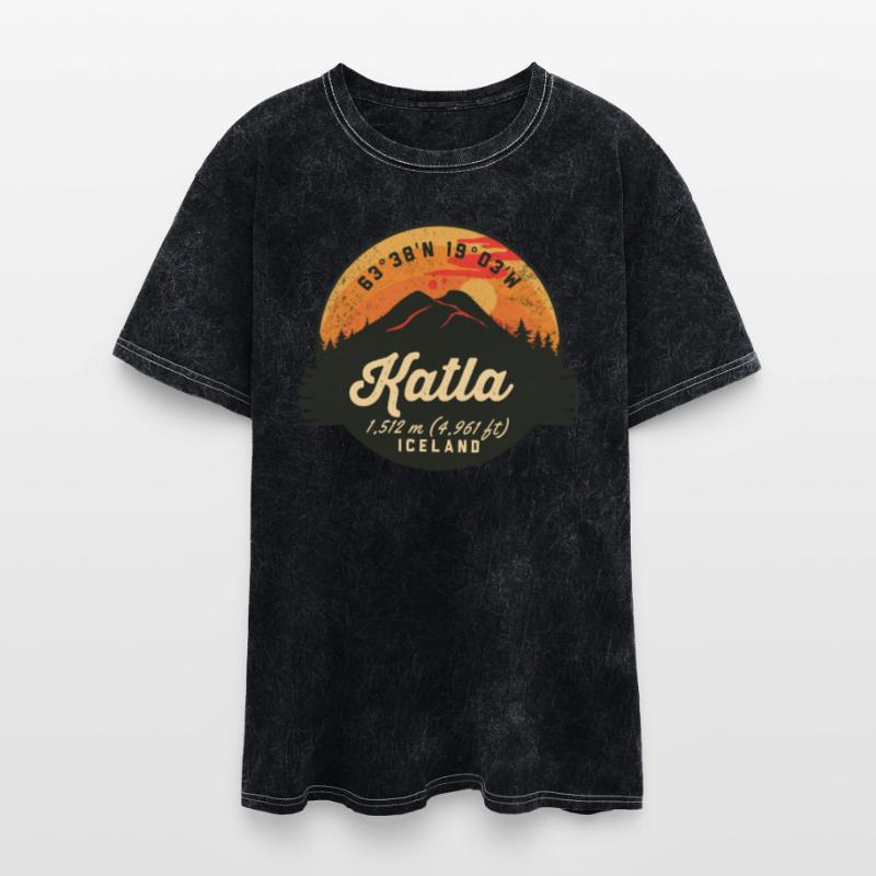 Katla Volcano Iceland Retro Sunset Hiking Camping