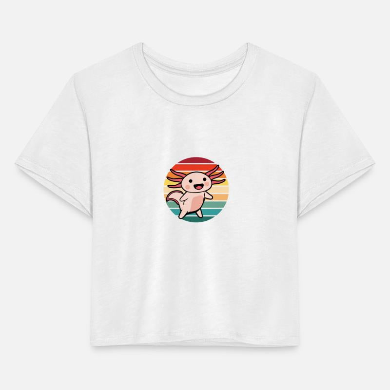 Kawaii Axolotl Whisperer Retro Sunset Kawaii Salam