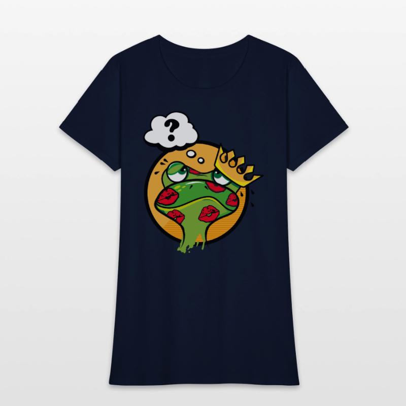 Kissed Frog with Crown and Question Mark